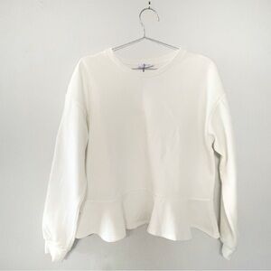 Zara off white Peplum Hem Women's Top
